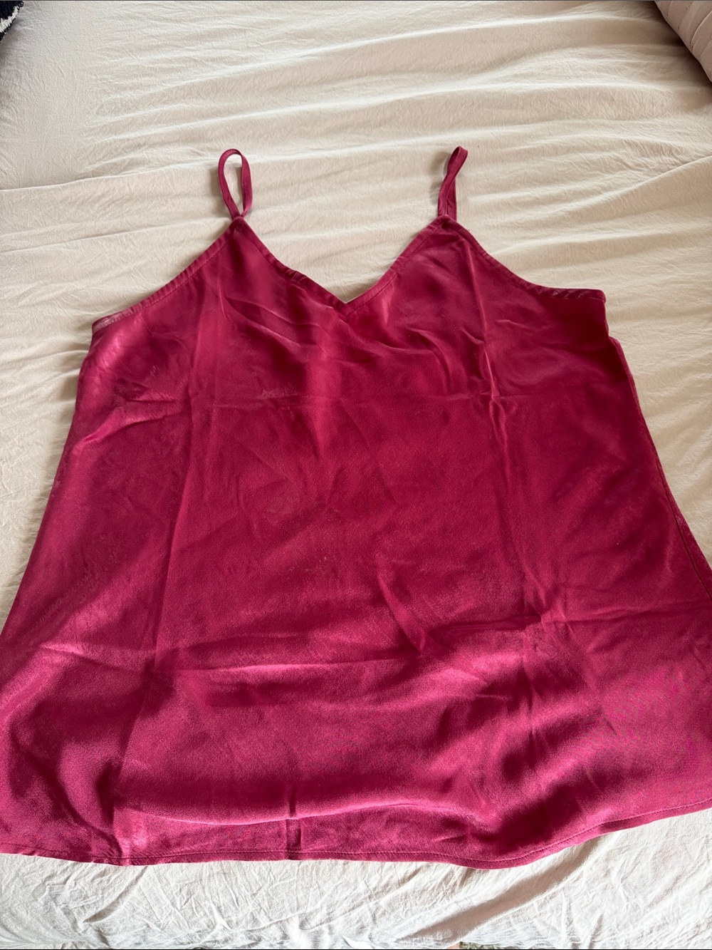 NWT Maurices Magenta Satin Like Cami Tank